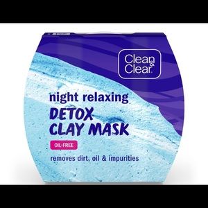 Clean & Clear Night Relaxing Detox Clay Mask  Set of 4 NEW